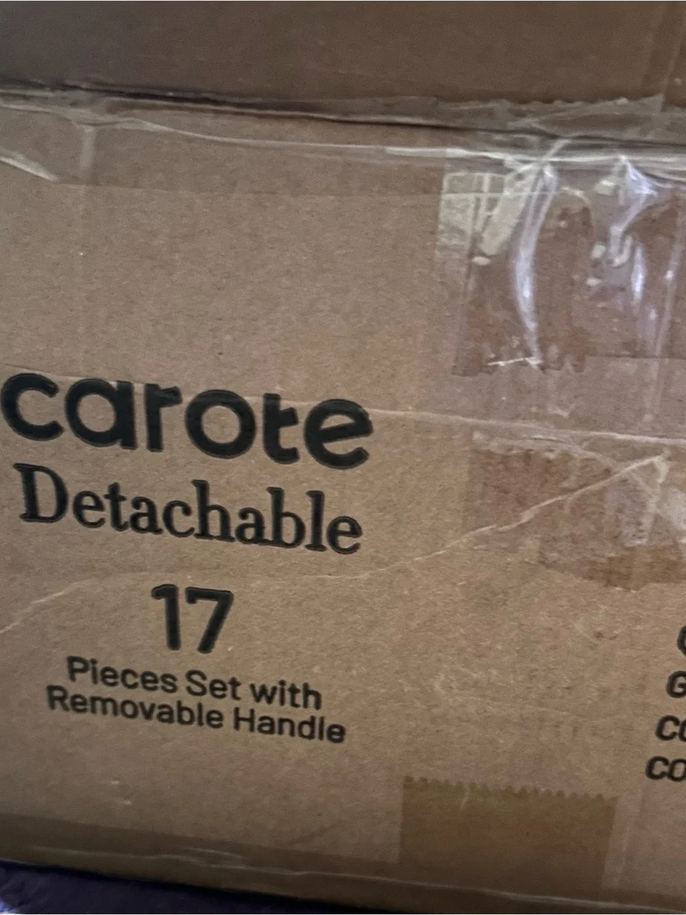Carote White Ceramic Cookware with detachable handle
